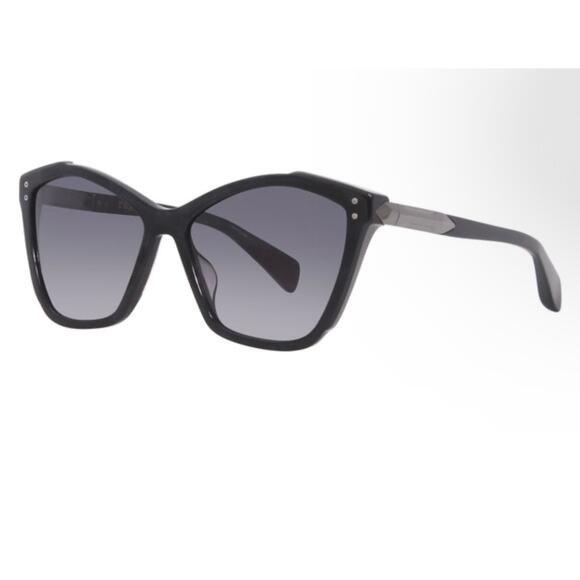 Rag & Bone NWOT Black Pearl Grey Gradient Eyewear Sunglasses with Sunglass Case - Picture 2 of 15